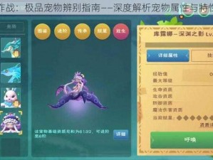 怪物大作战：极品宠物辨别指南——深度解析宠物属性与特性判断法