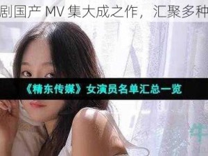 精东传媒剧国产 MV 集大成之作，汇聚多种风格特色