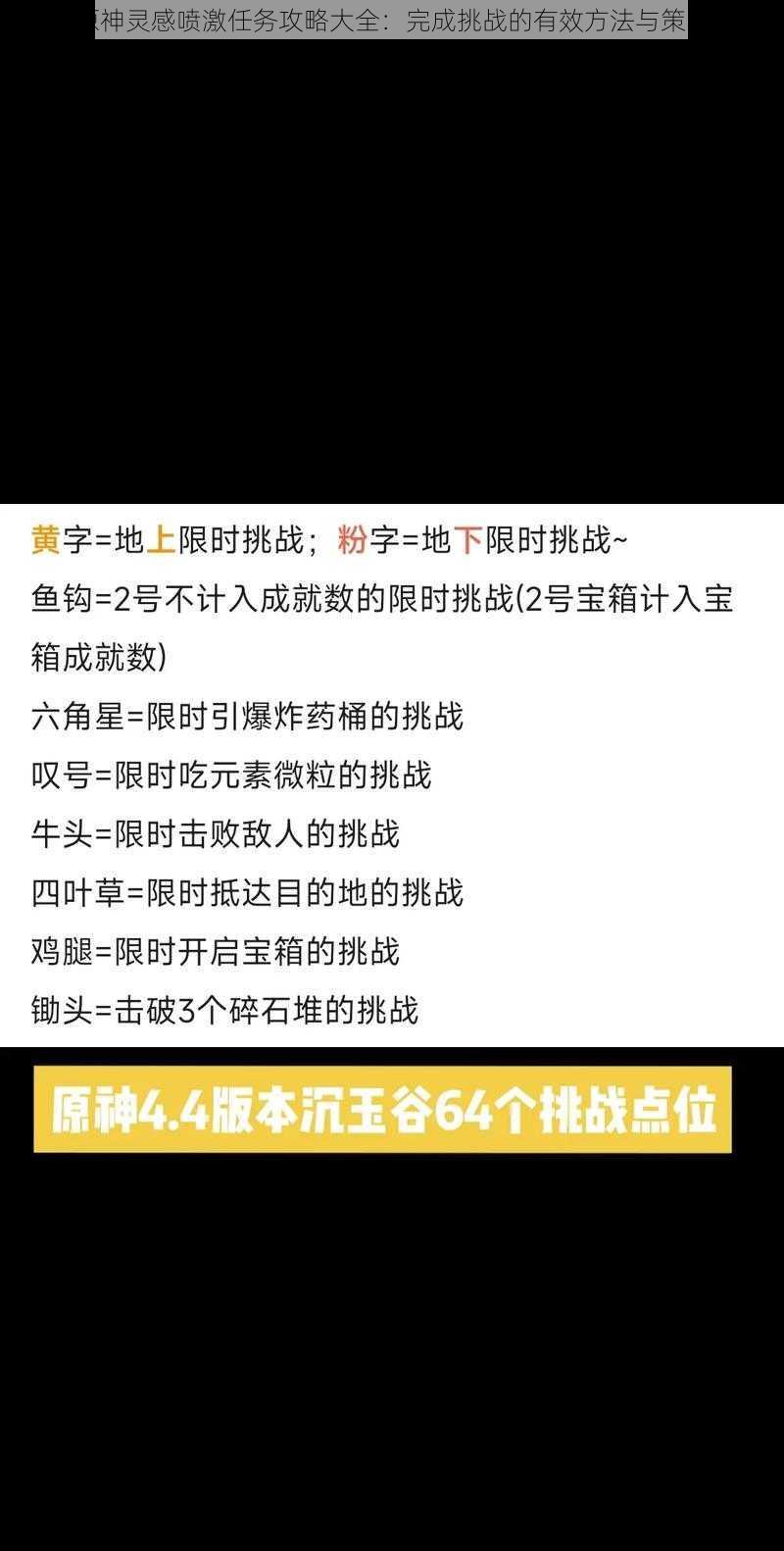 原神灵感喷激任务攻略大全：完成挑战的有效方法与策略