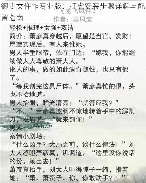 御史女仵作专业版：打虎安装步骤详解与配置指南