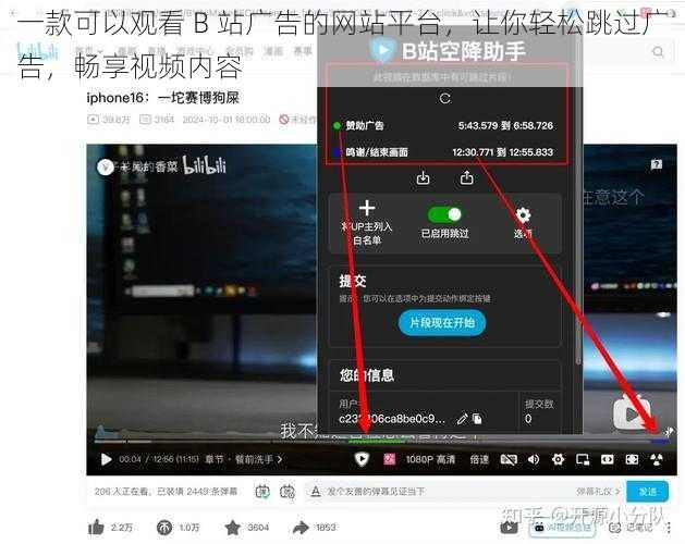 一款可以观看 B 站广告的网站平台，让你轻松跳过广告，畅享视频内容