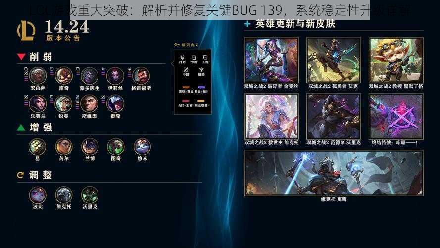 LOL游戏重大突破：解析并修复关键BUG 139，系统稳定性升级详解